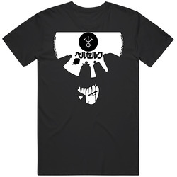 Berserk Japanese Anime Black MENS SIZE LARGE T Shirt Berserk Japanese Anime Black MENS SIZE LARGE T Shirt