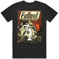 Fallout A Post Nuclear Role Playing Game Cover Black MENS SIZE LARGE T Shirt Fallout A Post Nuclear Role Playing Game Cover Black MENS SIZE LARGE T Shirt