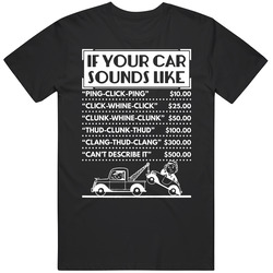 Car Sounds Funny Tow Truck Repair Price Black MENS SIZE LARGE T Shirt Car Sounds Funny Tow Truck Repair Price Black MENS SIZE LARGE T Shirt