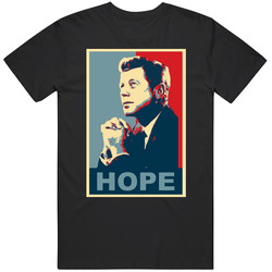 John F Kennedy Hope Obama Parody Black MENS SIZE LARGE T Shirt John F Kennedy Hope Obama Parody Black MENS SIZE LARGE T Shirt