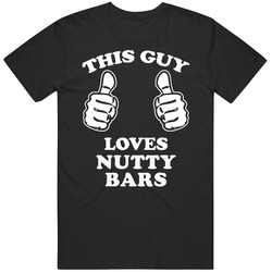 This Guy Loves Nutty Bars Fun Retro Favorite Food Black MENS SIZE LARGE T Shirt This Guy Loves Nutty Bars Fun Retro Favorite Food Black MENS SIZE LARGE T Shirt