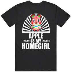 Apple Is My Homegirl Animal Crossing New Horizons Character Video Game Fan Black MENS SIZE LARGE T Shirt Apple Is My Homegirl Animal Crossing New Horizons Character Video Game Fan Black MENS SIZE LARGE T Shirt