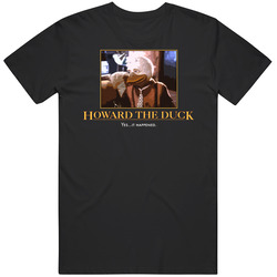 Howard The Duck Movie 80s Black Black MENS SIZE LARGE T Shirt Howard The Duck Movie 80s Black Black MENS SIZE LARGE T Shirt