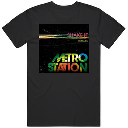 Shake It Metro Station One Hit Wonders Single Cover Distressed Look Fan Black MENS SIZE LARGE T Shirt Shake It Metro Station One Hit Wonders Single Cover Distressed Look Fan Black MENS SIZE LARGE T Shirt