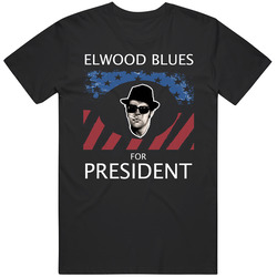 Elwood Blues For President The Blues Brothers Movie Black MENS SIZE LARGE T Shirt Elwood Blues For President The Blues Brothers Movie Black MENS SIZE LARGE T Shirt