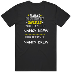 Nancy Drew The Secret Of The Old Clock Always Be Book Character Black MENS SIZE LARGE T Shirt Nancy Drew The Secret Of The Old Clock Always Be Book Character Black MENS SIZE LARGE T Shirt