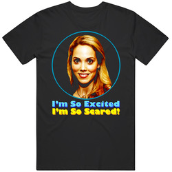 Saved By The Bell So Excited Scared Jesse Spano Black MENS SIZE LARGE T Shirt