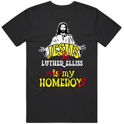 Luther Elliss Detriot Michigan Detriot Sports Jesus Homeboy Black MENS SIZE LARGE T Shirt