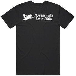Summer Sucks Let It Snow Funny Black MENS SIZE LARGE T Shirt Summer Sucks Let It Snow Funny Black MENS SIZE LARGE T Shirt