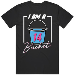Tyler Herro I Am A Bucket Miami Basketball Fan Black MENS SIZE LARGE T Shirt