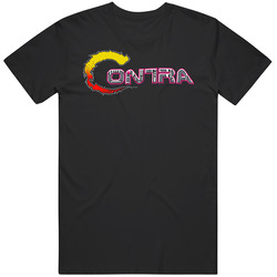 Contra Logo Classic Video Game Black MENS SIZE LARGE T Shirt Contra Logo Classic Video Game Black MENS SIZE LARGE T Shirt