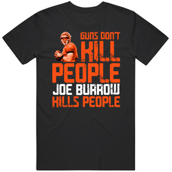 Guns Dont Kill Joe Burrow Kills People Cincinnati Football Black MENS SIZE LARGE T Shirt Guns Dont Kill Joe Burrow Kills People Cincinnati Football Black MENS SIZE LARGE T Shirt