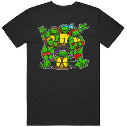 Teenage Mutant Ninja Turtles Cartoon Black MENS SIZE LARGE T Shirt Teenage Mutant Ninja Turtles Cartoon Black MENS SIZE LARGE T Shirt