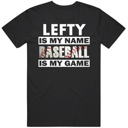 Lefty Is My Name Baseball My Game Cool Sports Black MENS SIZE LARGE T Shirt Lefty Is My Name Baseball My Game Cool Sports Black MENS SIZE LARGE T Shirt