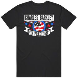 Charles Barkley For President Texas Funny Sports Black MENS SIZE LARGE T Shirt Charles Barkley For President Texas Funny Sports Black MENS SIZE LARGE T Shirt