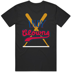 Indy Clowns Negro American League Baseball Logo Black MENS SIZE LARGE T Shirt Indy Clowns Negro American League Baseball Logo Black MENS SIZE LARGE T Shirt