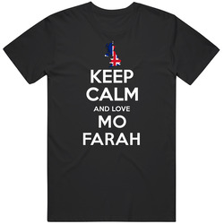Keep Calm And Love Mo Farah Great Britain Track 10000 M Olympics Black MENS SIZE LARGE T Shirt Keep Calm And Love Mo Farah Great Britain Track 10000 M Olympics Black MENS SIZE LARGE T Shirt