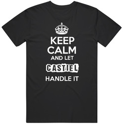 Keep Calm And Let Castiel Handle It Black MENS SIZE LARGE T Shirt Keep Calm And Let Castiel Handle It Black MENS SIZE LARGE T Shirt