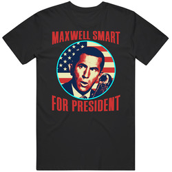Maxwell Get Smart For President Spy Movie Fan Black MENS SIZE LARGE T Shirt Maxwell Get Smart For President Spy Movie Fan Black MENS SIZE LARGE T Shirt