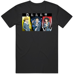 Durarara Japanese Anime Black MENS SIZE LARGE T Shirt Durarara Japanese Anime Black MENS SIZE LARGE T Shirt