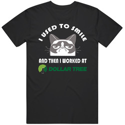 Dollar Tree I Used To Smile Then I Worked There Funny Occupation Black MENS SIZE LARGE T Shirt Dollar Tree I Used To Smile Then I Worked There Funny Occupation Black MENS SIZE LARGE T Shirt