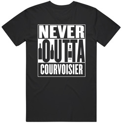 Never Outta Courvoisier Straight Outta Compton Parody Black MENS SIZE LARGE T Shirt Never Outta Courvoisier Straight Outta Compton Parody Black MENS SIZE LARGE T Shirt
