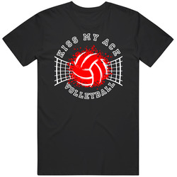 Kiss My Ace Volleyball Team Funny Team Name Sports Fan Black MENS SIZE LARGE T Shirt Kiss My Ace Volleyball Team Funny Team Name Sports Fan Black MENS SIZE LARGE T Shirt