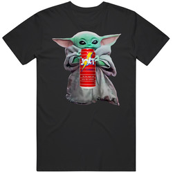 Baby Yoda The Child Mandalorian Jolt Cola Soda Pop Drink Black MENS SIZE LARGE T Shirt Baby Yoda The Child Mandalorian Jolt Cola Soda Pop Drink Black MENS SIZE LARGE T Shirt