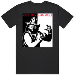 Macho Man Randy Savage Black MENS SIZE LARGE T Shirt Macho Man Randy Savage Black MENS SIZE LARGE T Shirt