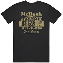 Mchugh Authentic Irish Brand Custom Name Logo St Patricks Day Party Black MENS SIZE LARGE T Shirt Mchugh Authentic Irish Brand Custom Name Logo St Patricks Day Party Black MENS SIZE LARGE T Shirt