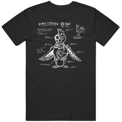 Robot Chicken Cartoon Animated Funny Black MENS SIZE LARGE T Shirt Robot Chicken Cartoon Animated Funny Black MENS SIZE LARGE T Shirt