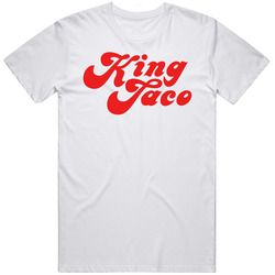 King Taco Tex Mex Grill Mexican Food Restaurant Logo Mens Size Large White T Shirt King Taco Tex Mex Grill Mexican Food Restaurant Logo Mens Size Large White T Shirt