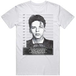 Frank Sinatra Celebrtiy Mugshot Police Department Mens Size Large White T Shirt Frank Sinatra Celebrtiy Mugshot Police Department Mens Size Large White T Shirt