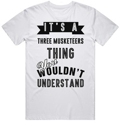 Its A Three Musketeers Thing Wouldnt Understand Cool Retro Foodie Mens Size Large White T Shirt Its A Three Musketeers Thing Wouldnt Understand Cool Retro Foodie Mens Size Large White T Shirt