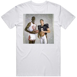 Jim Mcmahon Michael Jordan Football Quarterback Basketball Shooting Guard Worn Look Mens Size Large White T Shirt Jim Mcmahon Michael Jordan Football Quarterback Basketball Shooting Guard Worn Look Mens Size Large White T Shirt