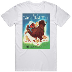 The Little Red Hen Classic Children's Storybook Cover Mens Size Large White T Shirt The Little Red Hen Classic Children's Storybook Cover Mens Size Large White T Shirt