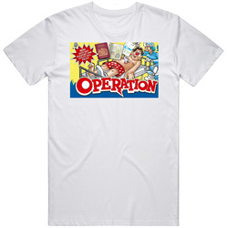 Operation Best Board Game Of All Time Players Retro Mens Size Large White T Shirt Operation Best Board Game Of All Time Players Retro Mens Size Large White T Shirt