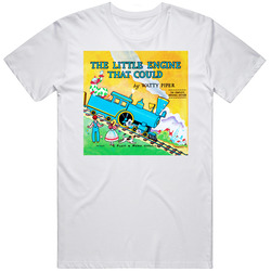 The Little Engine That Could Classic Children's Storybook Cover Mens Size Large White T Shirt The Little Engine That Could Classic Children's Storybook Cover Mens Size Large White T Shirt