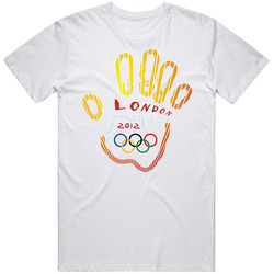 London 2012 Olympics Hand Mens Size Large White T Shirt London 2012 Olympics Hand Mens Size Large White T Shirt