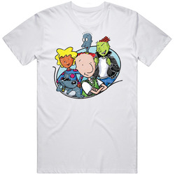 Doug Characters Retro Cartoon Kids Tv Show Mens Size Large White T Shirt Doug Characters Retro Cartoon Kids Tv Show Mens Size Large White T Shirt