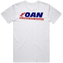 Oan One America News Network Mens Size Large White  T Shirt