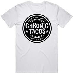 Chronic Tacos Tex Mex Grill Mexican Food Restaurant Logo Mens Size Large White T Shirt Chronic Tacos Tex Mex Grill Mexican Food Restaurant Logo Mens Size Large White T Shirt