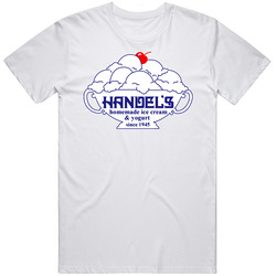 Handels Homemade Ice Cream Snack Food Logo Mens Size Large White  T Shirt