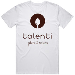 Talenti Gelato And Sorbetto Ice Cream Logo Mens Size Large White T Shirt Talenti Gelato And Sorbetto Ice Cream Logo Mens Size Large White T Shirt