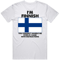 I'm Finnish Nationality Flag You Couldn't Handle Me Mens Size Large White T Shirt I'm Finnish Nationality Flag You Couldn't Handle Me Mens Size Large White T Shirt