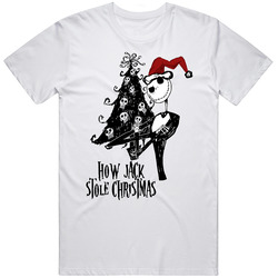 How Jack Stole Christmas Nightmare Before Christmas Movie Fan Mens Size Large White T Shirt How Jack Stole Christmas Nightmare Before Christmas Movie Fan Mens Size Large White T Shirt