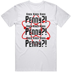 Knock Knock Knock Penny Big Bang Theory Mens Size Large White T Shirt Knock Knock Knock Penny Big Bang Theory Mens Size Large White T Shirt