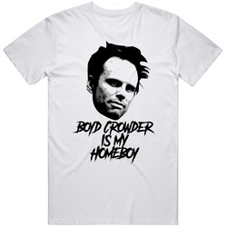 Boyd Crowder Is My Homeboy Justified Tv Villain Mens Size Large White T Shirt Boyd Crowder Is My Homeboy Justified Tv Villain Mens Size Large White T Shirt