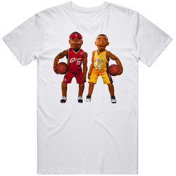 Kobe And Lebron Muppets Mens Size Large White T Shirt Kobe And Lebron Muppets Mens Size Large White T Shirt