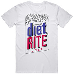 Diet Rite No Sodium Cola Mens Size Large White T Shirt Diet Rite No Sodium Cola Mens Size Large White T Shirt